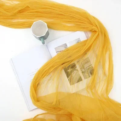 INS Wrinkled Tulle Cloth 1.2mx3m Ruffled Mesh Fabric Flower Shop Photo Background Cloth Wedding Decor Birthday Party Decorations
