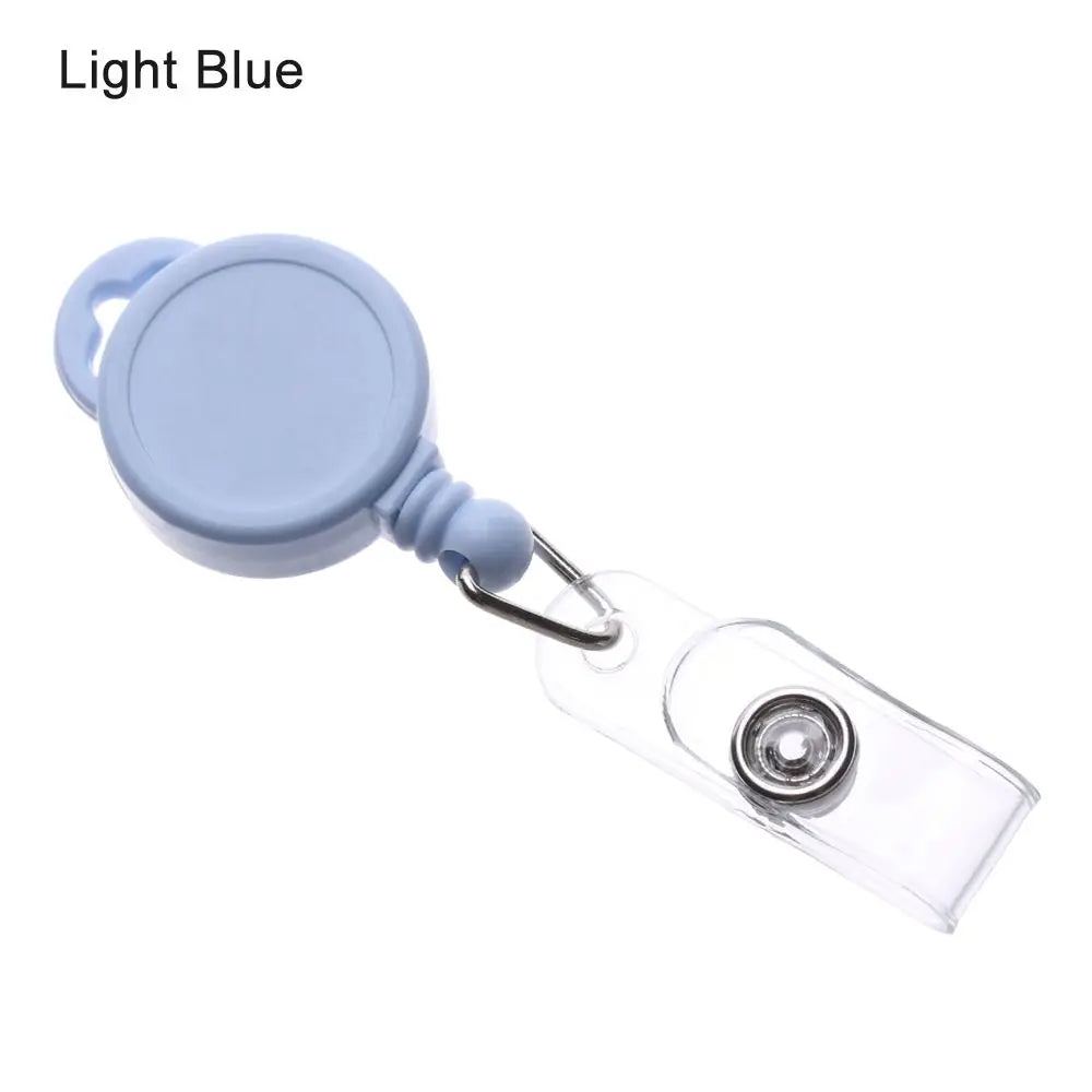 Retractable Key Ring ID Name Card Anti-Lost Clip Durable Lanyards Clip Staff Card Badge Holder Accessories Office Supplies