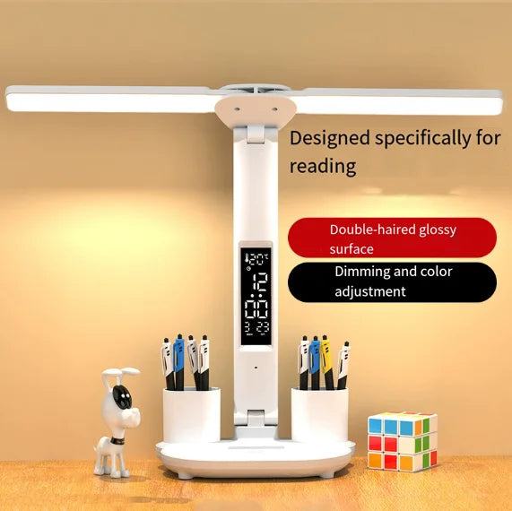 LED Table Lamp Eye Protection Touch Dimmable Desk Light for Kids Reading Bedside Bed College Study Charging Folding Lamp