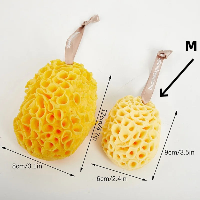 1PC M/L Natural Sea Wool Sponge Replacement Dead Skin Remover Cleaning Foam Washing Massager Pouf Shower Exfoliating Sponge Body