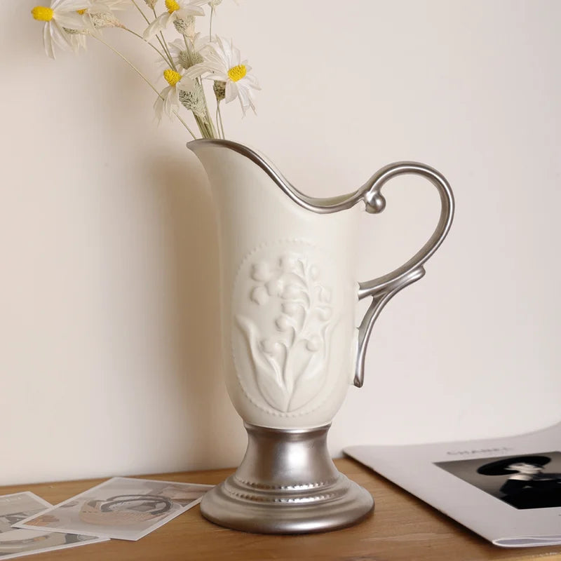Medieval Ceramic Vases With High Sense Of French Art Ins Wind High Value Creative Ornaments Hydroponics Vase Retro.