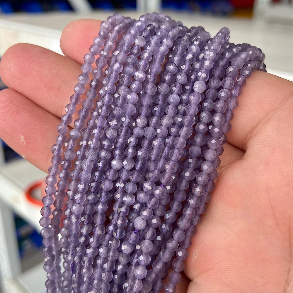 Faceted Natural 2 3 mm Stone Bead Zircon Rose Quartzs Amethysts Rubys Agates Seed Beads for Jewelry Making Beadwork DIY Supplies