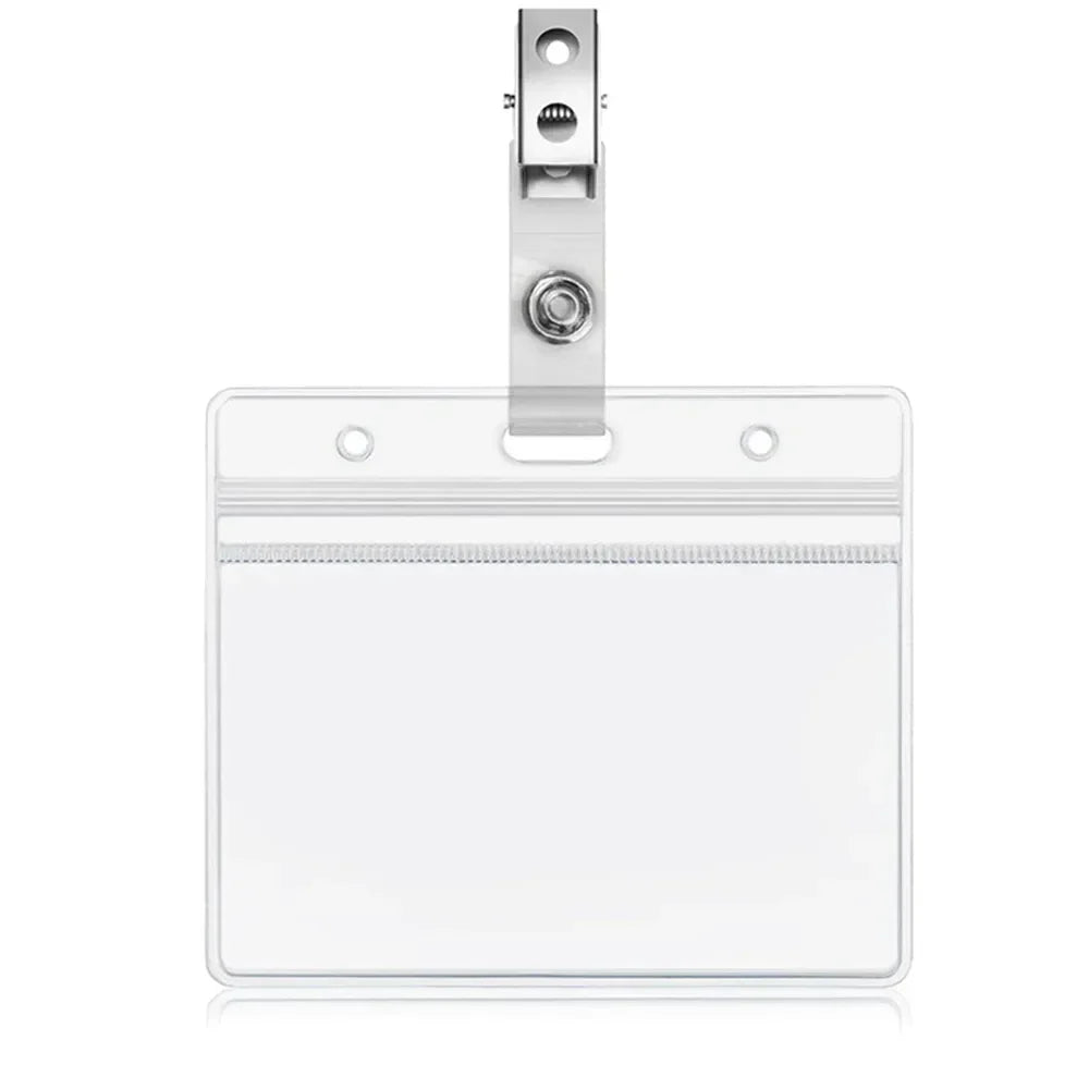 1pc Clear Office Staff Card Cover Case Protect Sleeve Girl Student Id Name Bus Card Holder Case Badge Clip Accessories New
