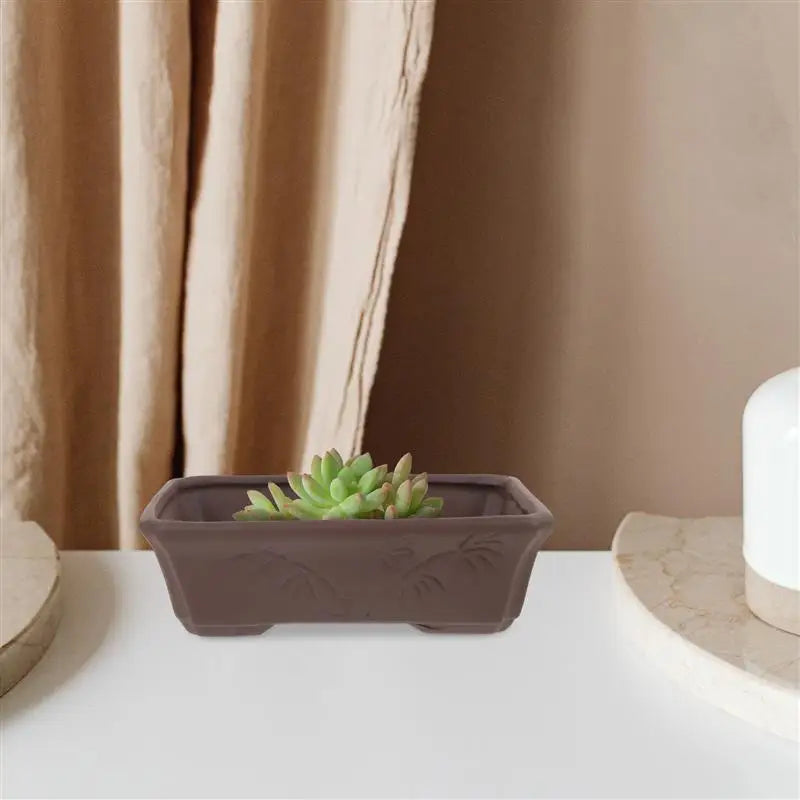 Handmade Purple Sand Flowerpot Terracotta Planter Vintage Clay Pots Plant Containers Gardening Pots Succulent Cactus Nursery