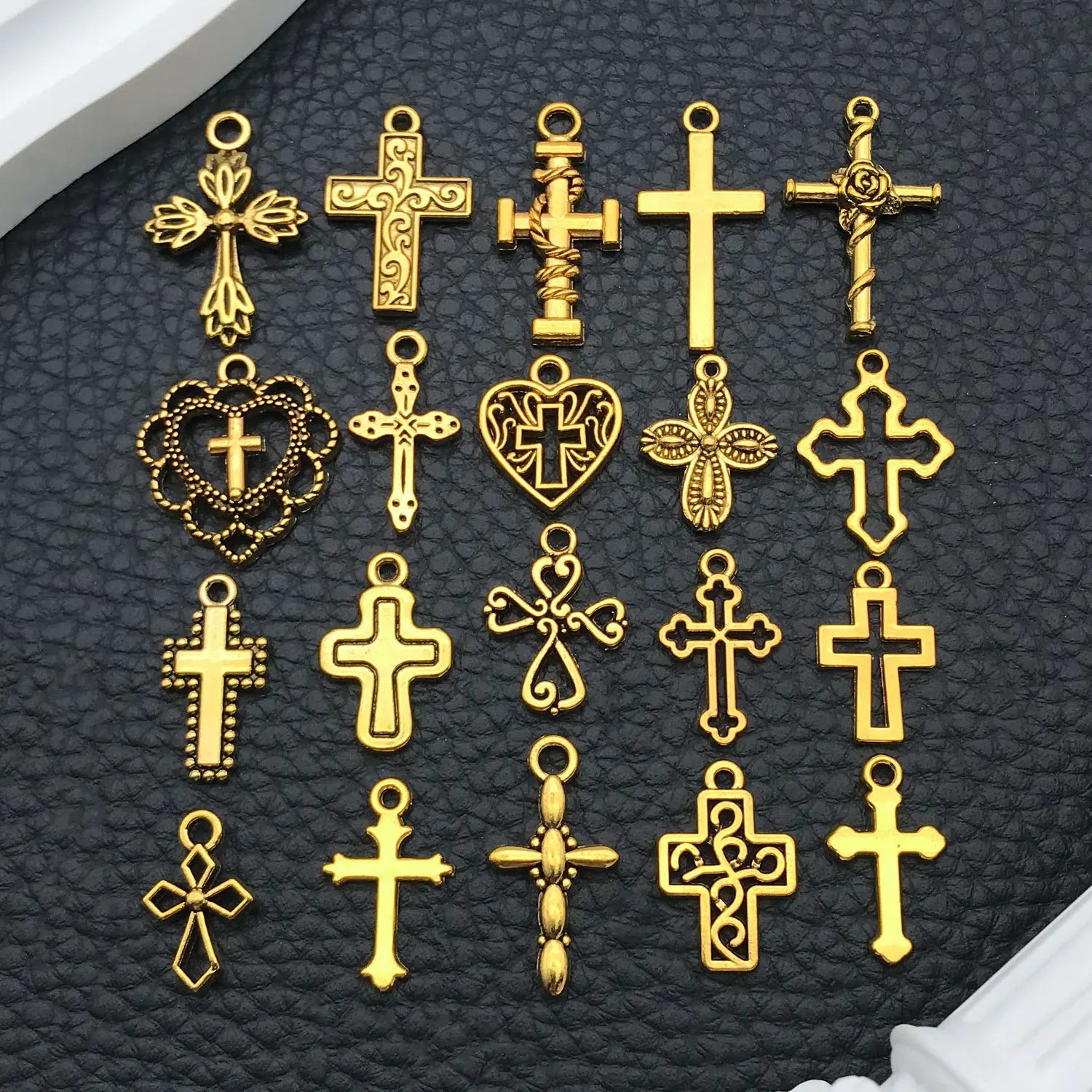 20 Styles Antique Silver Crosses - Perfect for Handmade Jewelry like Necklaces, Bracelets & Earrings"