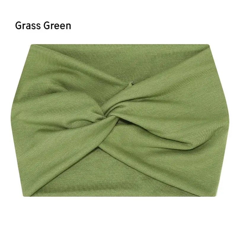 Wide Elastic Headband Hairband Pilates Yoga fitness Running Cycling Sweatband Turban Makeup Hair Hoop Makeup Headwrap for Women