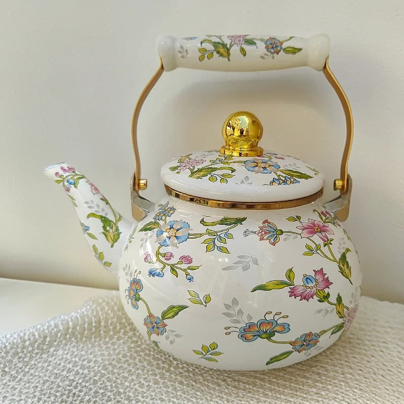 Kettle, Thickened 2.5 Liters Enamel Enamel Teapot Hot Kettle Milk Teapot Ceramic Pot for Induction Cooker Tea Pot 2