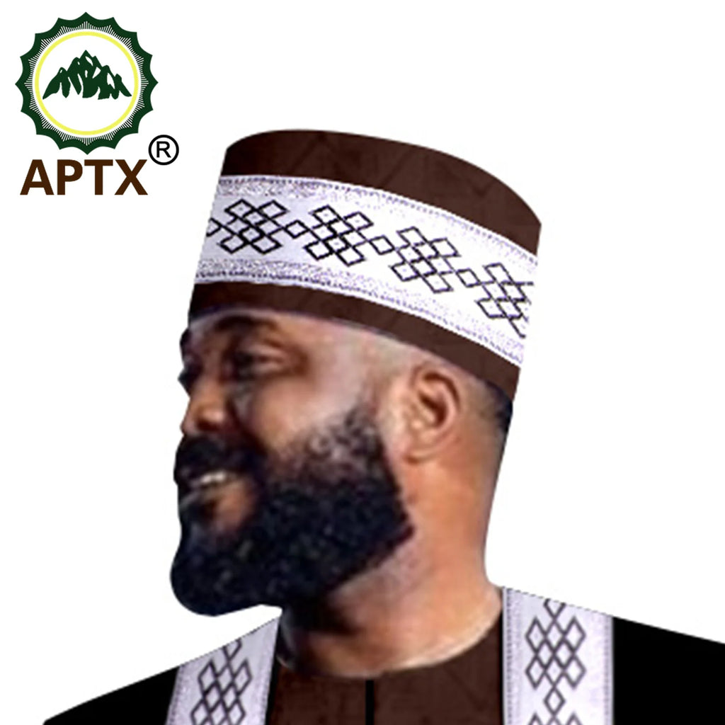 Men Prayer Hats Islamic African Muslim Kippah Arab Webbing Caps Men Arabia Cotton Embroidery Wrap Muslim Islam Men Hat Headscarf