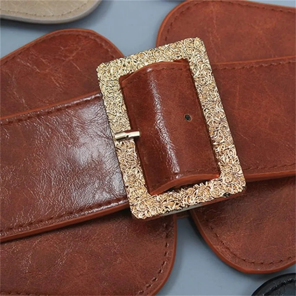 Wide Girdle Ladies with Suit Tunic Jacket Decorative Skirt Coat Sweater Elastic Elastic Belt