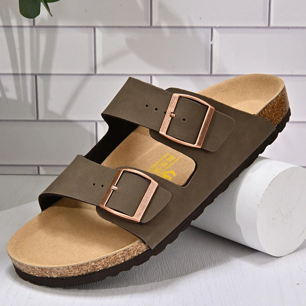 Men Sandals Summer Leather Men's Sandals Women Slippers Non-Slip  Outdoor Beach Casual Shoes Zapatos Hombre Durable Luxury Shoes