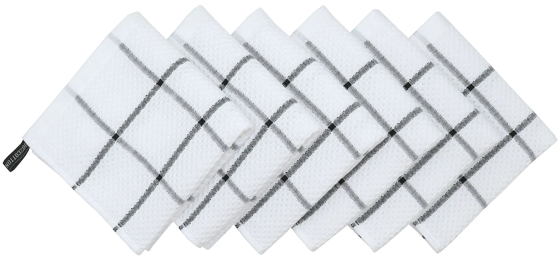 Plaid Cotton Kitchen Dish Cloths, Kitchen Rags, Hand Towel, Super Soft and Absorbent Washcloths,12x12in, 6 Packs