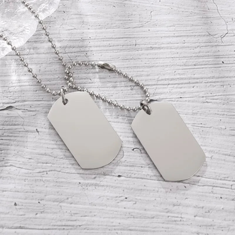 Stainless Steel Classic Geometric Polygonal Black Square Natural Stone Necklace Pendant for Men Fashion Casual Punk Jewelry Gift