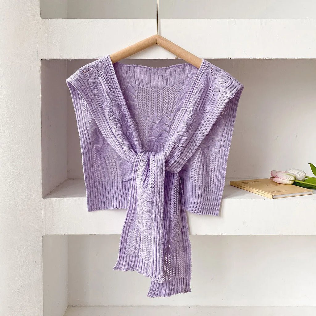 New Fashion Versatile Knitted Shawl Scarf Women High-end Capes With Shirts Fashion Thin Neck Protectors For Spring and Autumn