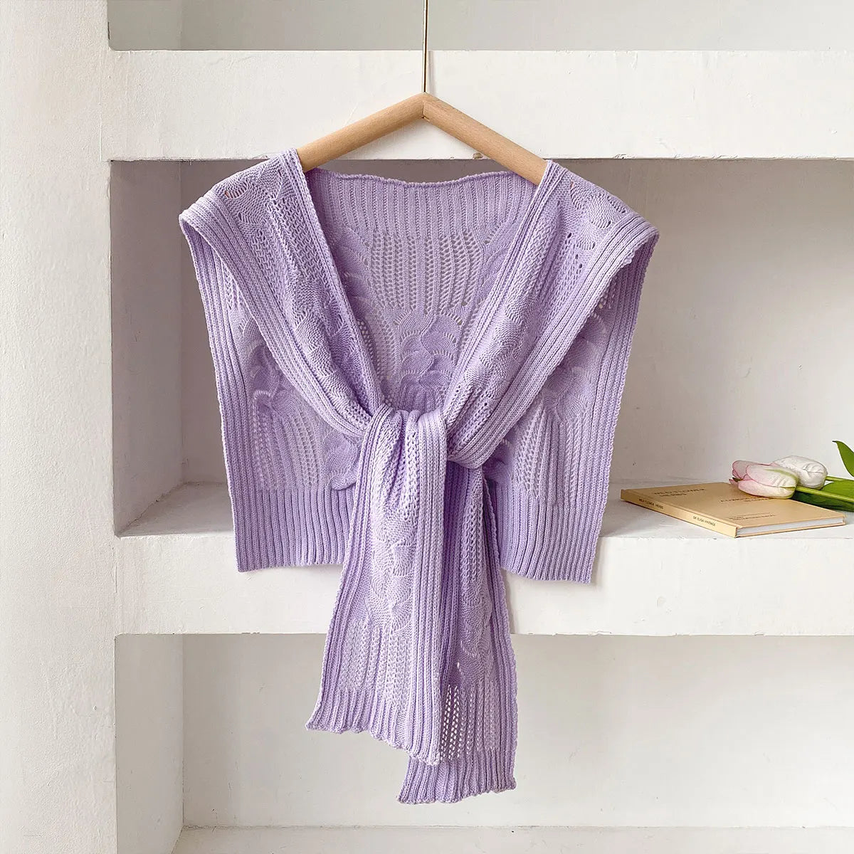 New Fashion Versatile Knitted Shawl Scarf Women High-end Capes With Shirts Fashion Thin Neck Protectors For Spring and Autumn