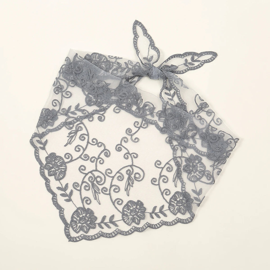 Fashion Ins Lace Hair Scarf Women Retro Triangle Hair Bands Vintage Triangular Headscarf Girls Elegant Headwear Hair Accessories