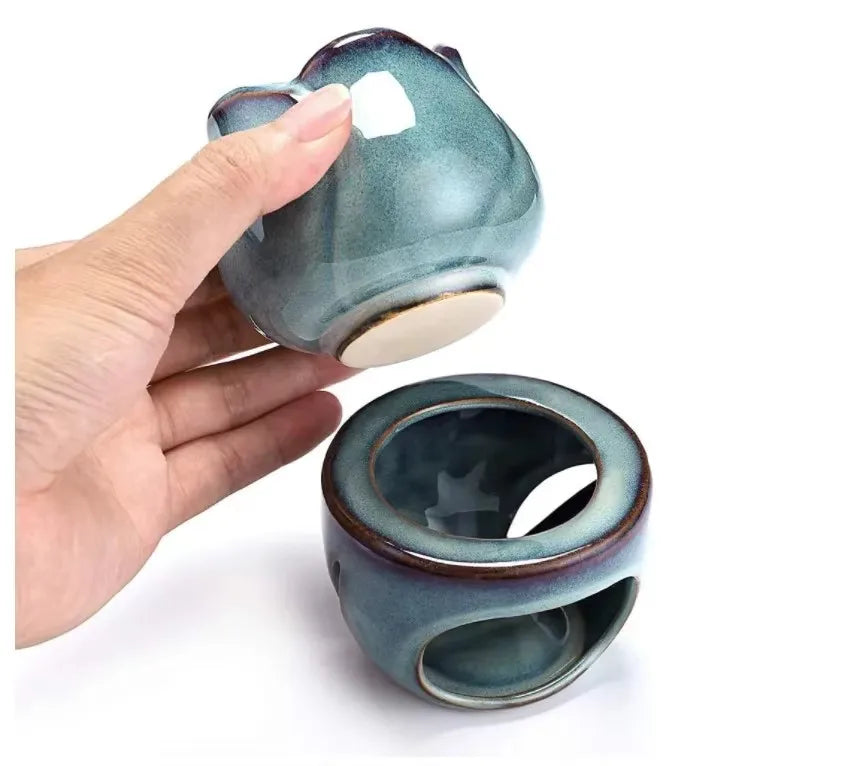 120ml Separate Vaporizer Ceramic Essential Oil Heating Stove Tulip Indoor Aromatherapy Lamp Tea Oven Warmer Incense Burner