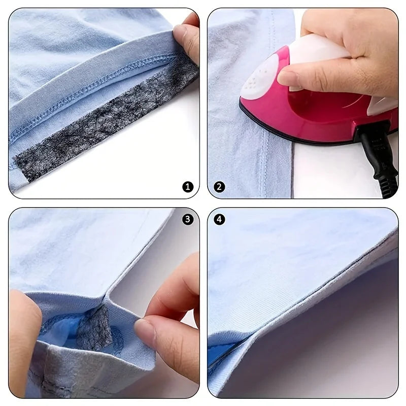 2roll Black White Double-sided Interlining Adhesive Fabric Clothes Iron On Hem Tape Interlining Web DIY Sewing Patchwork Acces