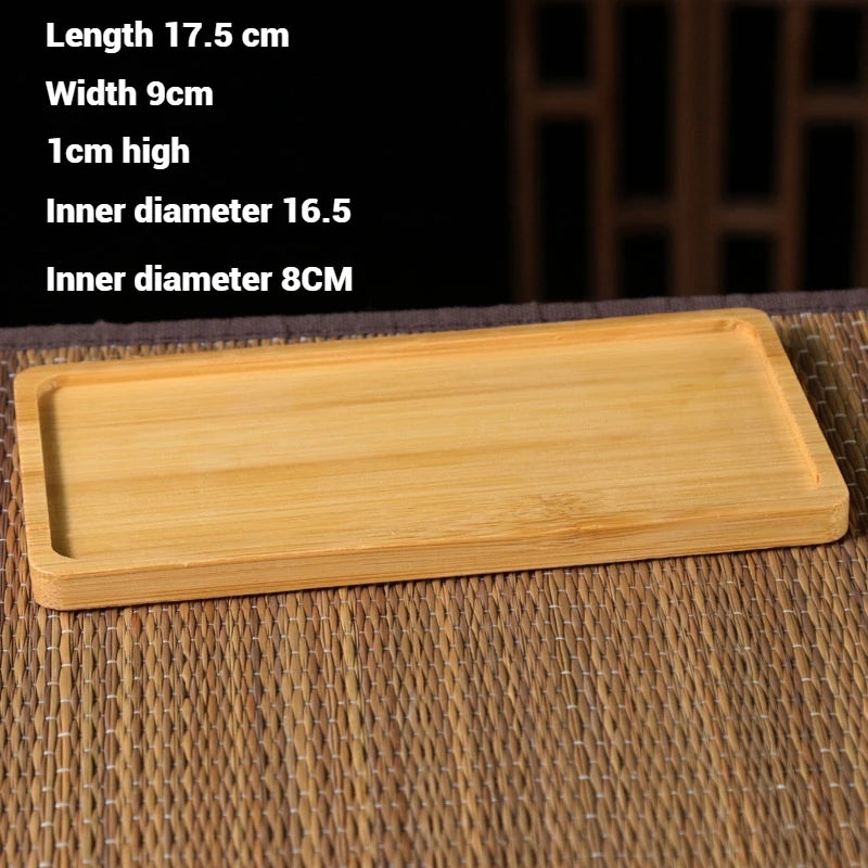 30 Style Round Square Flower Pots Planter Bamboo Tray Wood Holder Home Decor Gardening Supply Anti-Fade Simple Elegant Design