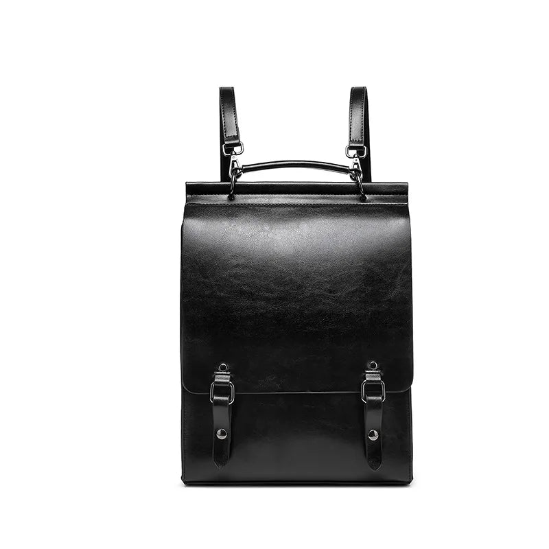 Cowhide Backpack Women Vintage Genuine Leather School Bag England College Style Designer Luxury Shoulder Bag Ladies Handbags