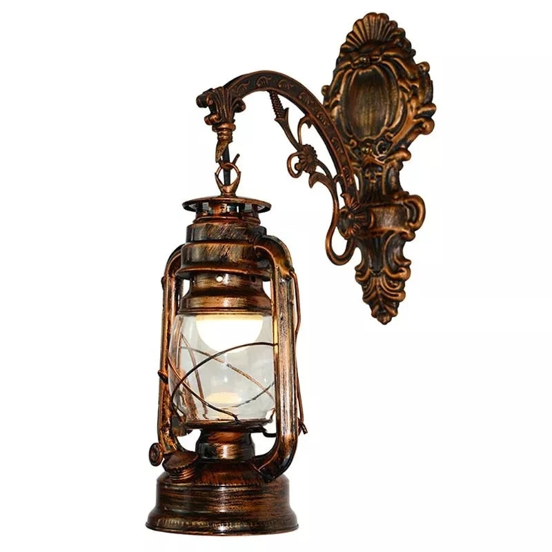 2025 New Vintage LED Wall Lamp Barn Lantern Retro Coal Oil Wall Light European Antique Style