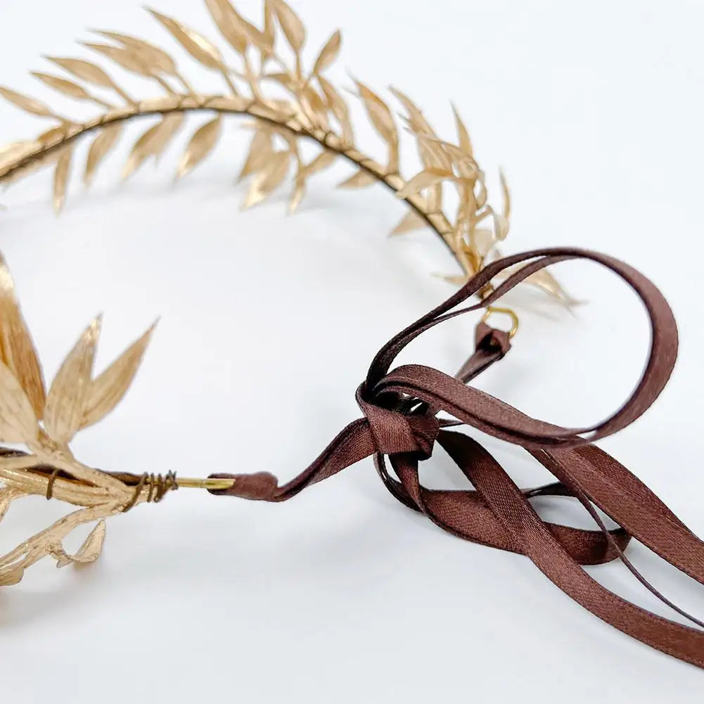 Medieval Laurel Leaf Crown Headband - Woodland Forest Greek God Circlet for Men, Adults, Renaissance Toga Cosplay