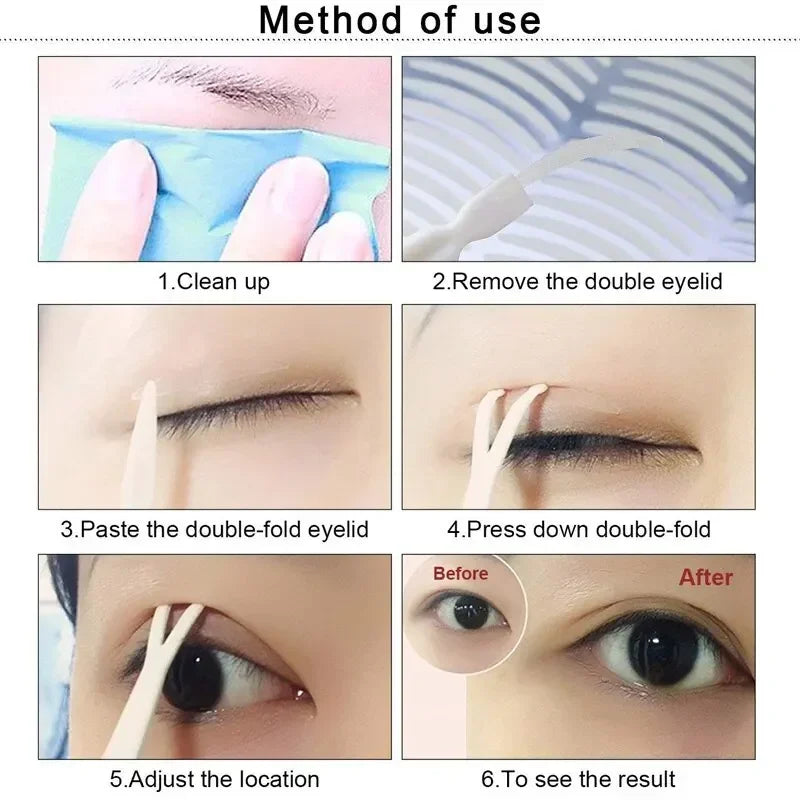 240Pcs/Lot Double Fold Eyelid Tape Sticker Lace Nature Clear Stripe Self-adhesive Natural Eye Makeup Make Up with Tool Wholesale