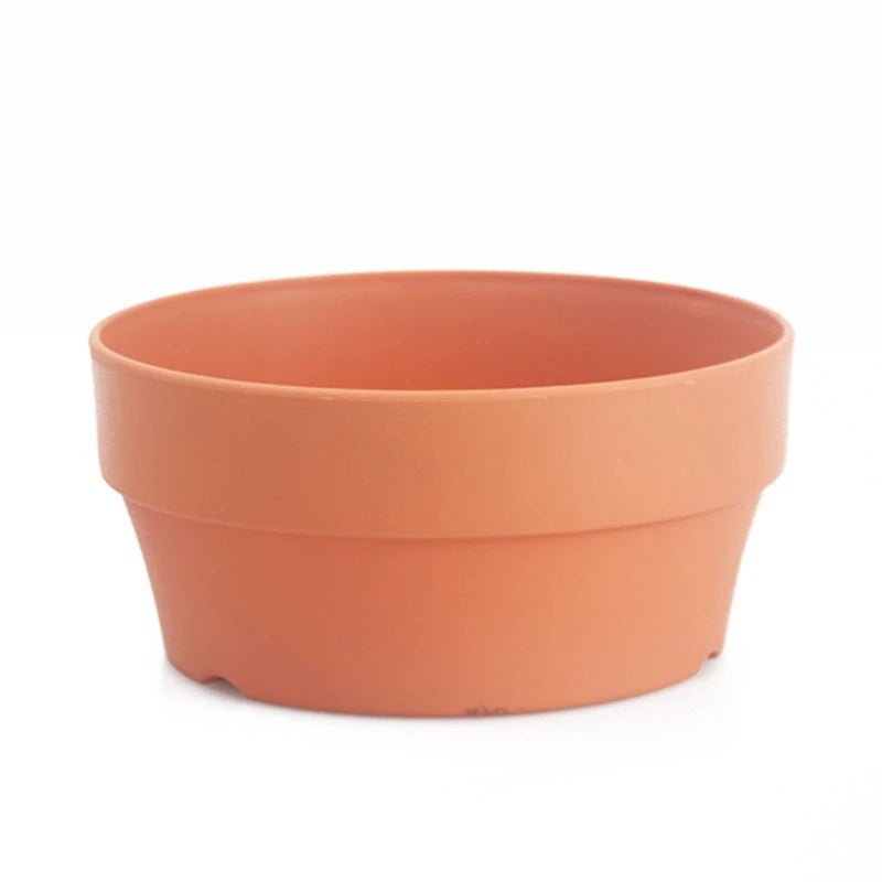 Gardening Supplies Imitation Terracotta Pot/Tray for Plants Flower Bonsai Cactus Round Plant Pot/Tray with Drainage Hole B03E