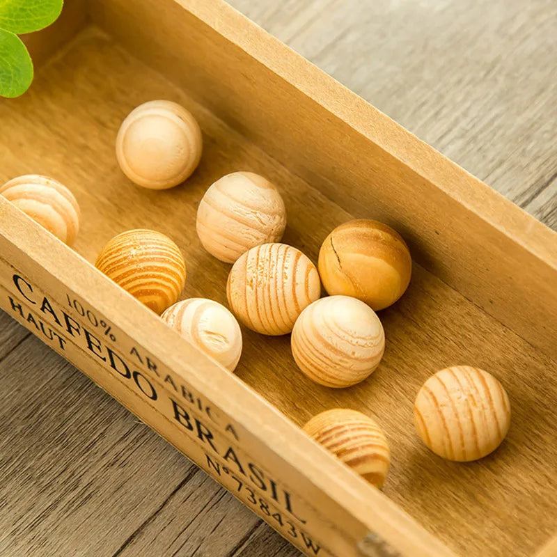 New Pack of 10 Natural Camphor Wood Balls for Wardrobe, Moth Repellent, Anti-Mold, Deodorizer, Odor Absorber, Camphor Tablets