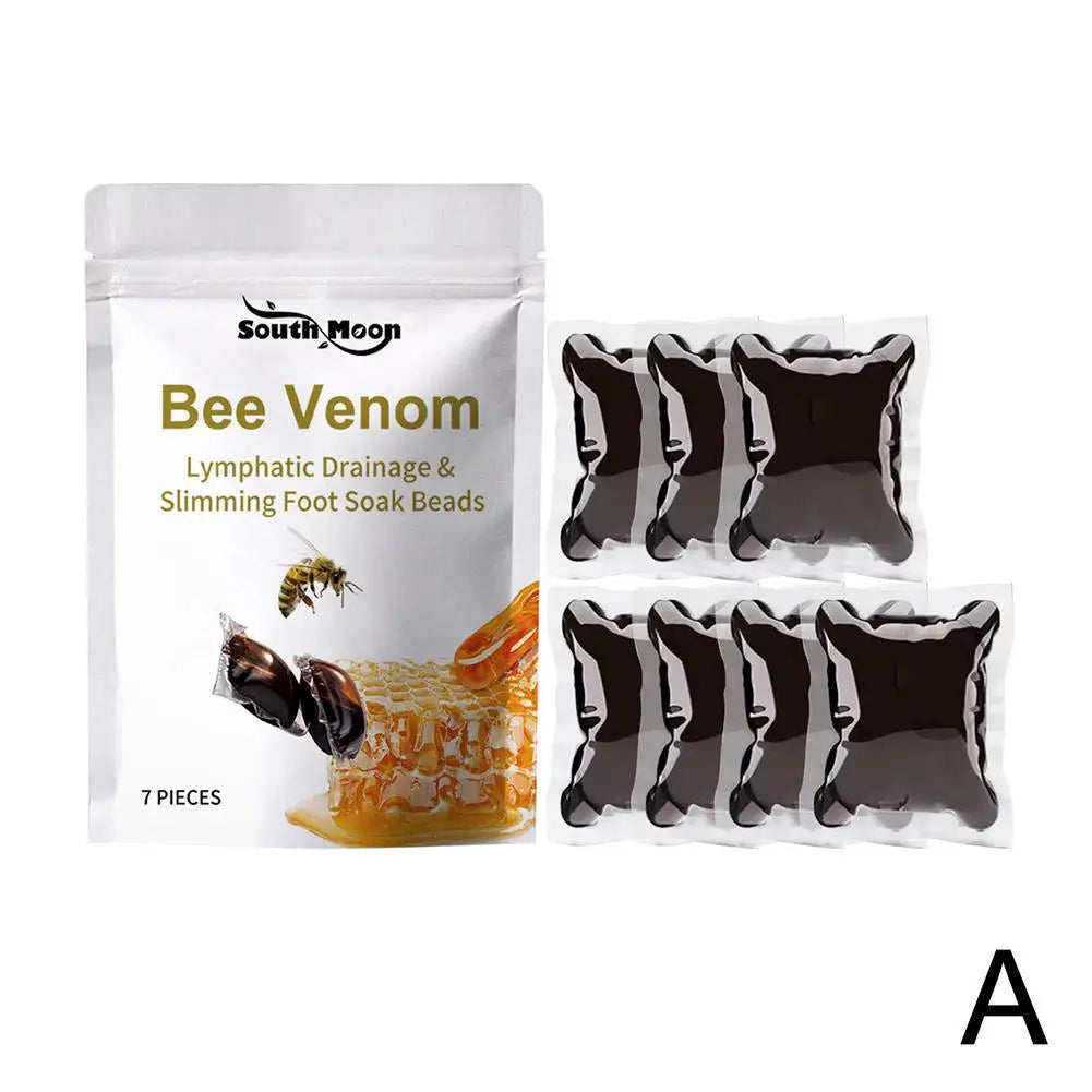 Natural Bee Lymphatic Drainage Foot Soak Gel Beads To Remove Odor Improve Skin Detoxification Bath Powder Detox Slimming