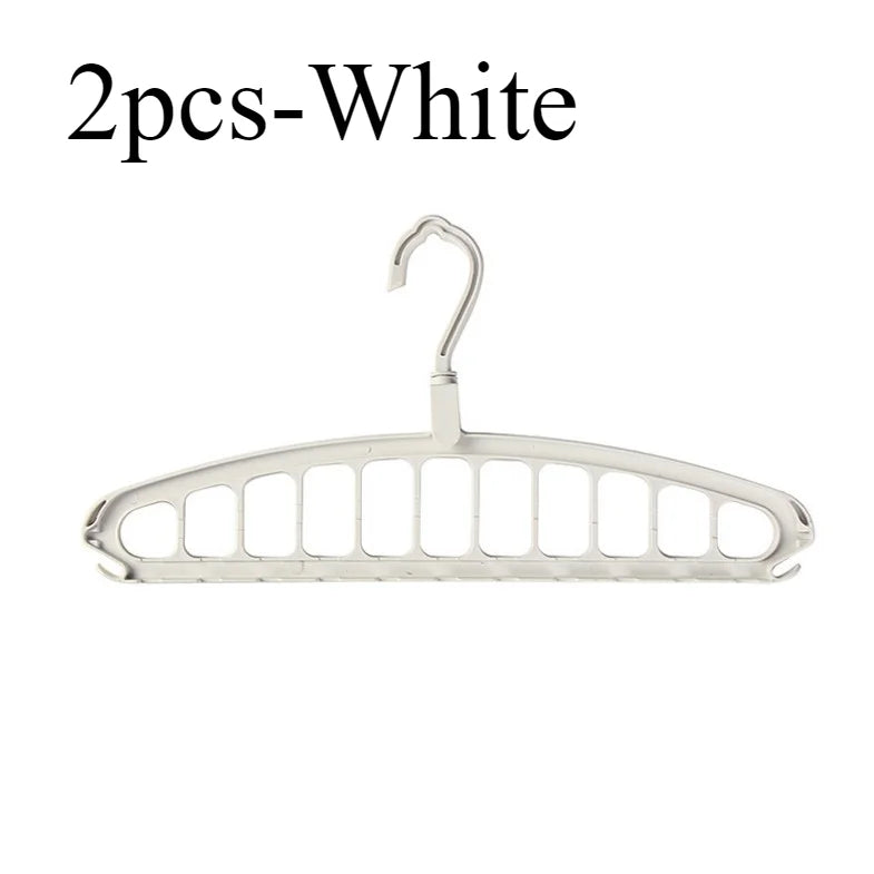 1/2pcs Space Saving Multi-Hole Clothes Hanger For Home, Dorm, And Travel-Foldable Drying Rack For TrousersShirts, And Skirts,