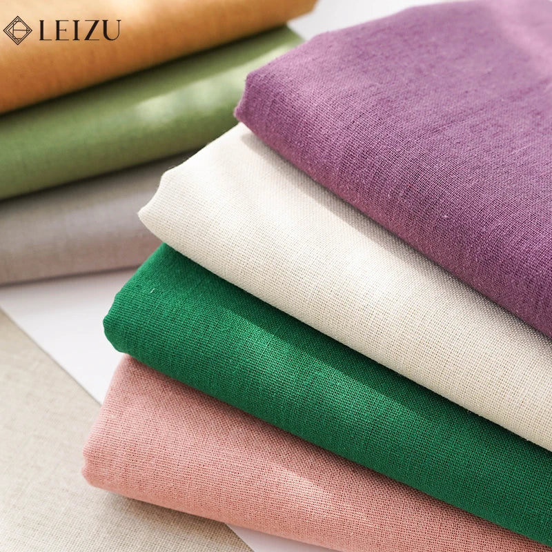 0.5/1/2 Yard Solid Color Cotton Linen Fabric Colorful Patchwork Seam Material DIY Curtain Home Textile Tablecloth Sewing Fabric