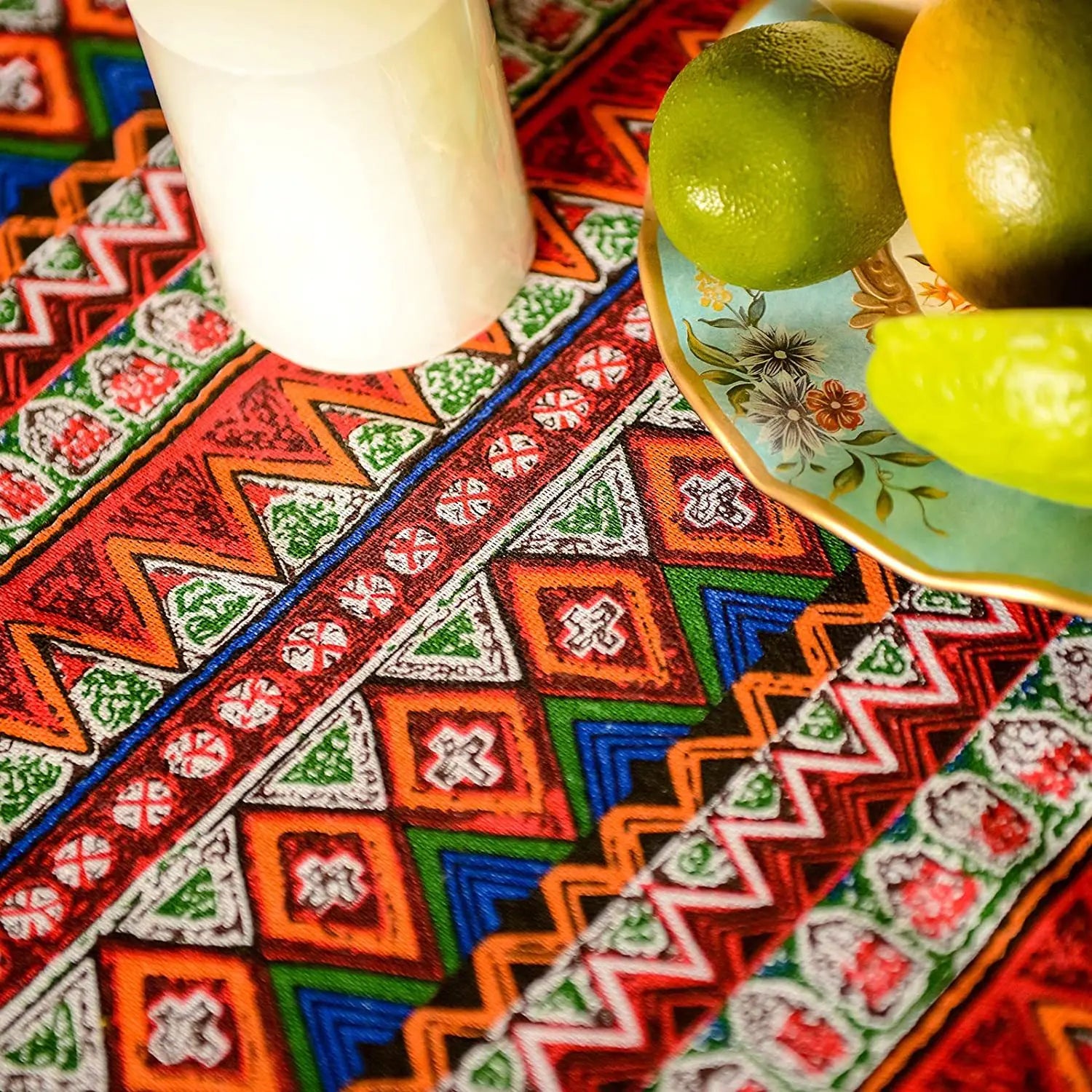 European American cotton linen table cloth minority style Bohemia Southeast Asia party anti-slip wear-resistant linen tablecloth