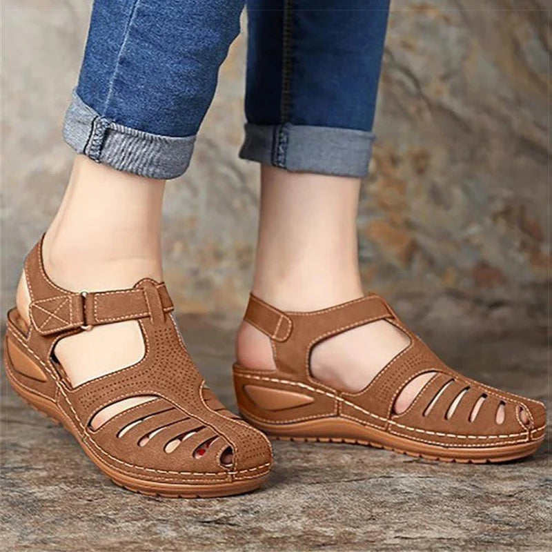 Women's Sandals Classics Summer Shoes For Women Summer Sandals Wedge Heels Sandalias De Mujer With Low Platform Footwear Female