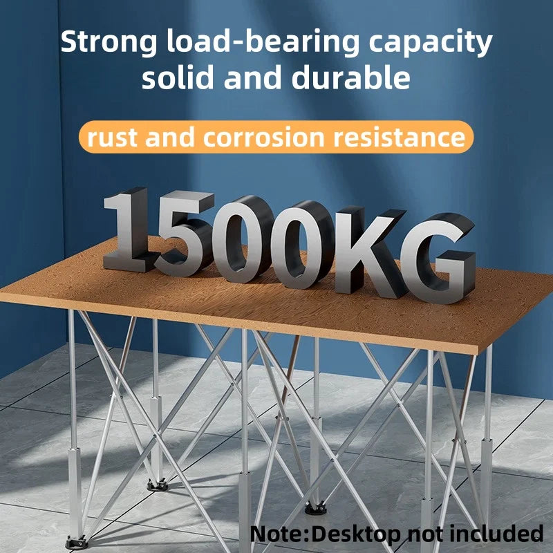 ALLSOME Strut Work Table Stainless Steel Portable Work Sawhorse Support Quick Telescopic Workbench Woodworking Tool