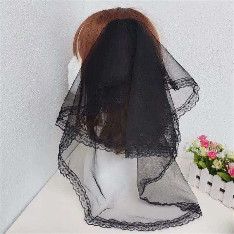 Ribbon Bowknot Veil Small Hat with Hair Clip Fashion Headwear Women Teens Halloween Hair Bows Masquerades Party Headwear