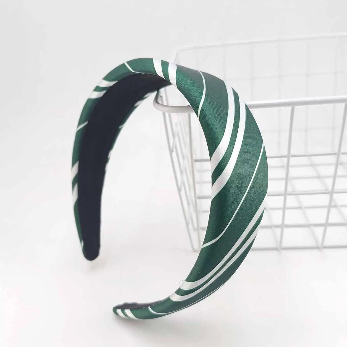 1/4 PCS Magic College Wizard Slytherin Costume Cosplay Style Vintage Hair Hoop Striped Girls Silk Headband Accessories