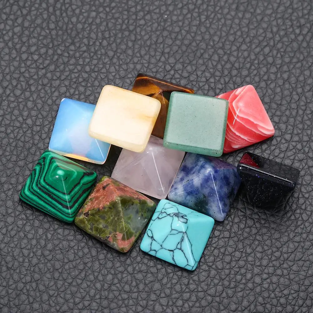 Pyramid Gemstone Natural Healing Stone Crystal Quartz Chakra Point Home Office Decor Crafts Polished Mini Ornament Stone Gift
