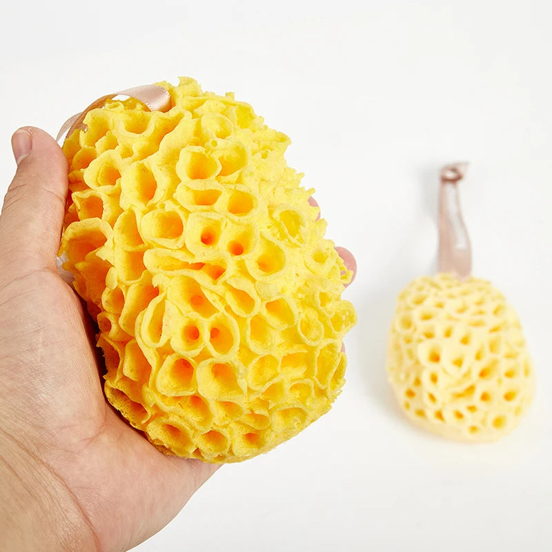 1PC M/L Natural Sea Wool Sponge Replacement Dead Skin Remover Cleaning Foam Washing Massager Pouf Shower Exfoliating Sponge Body