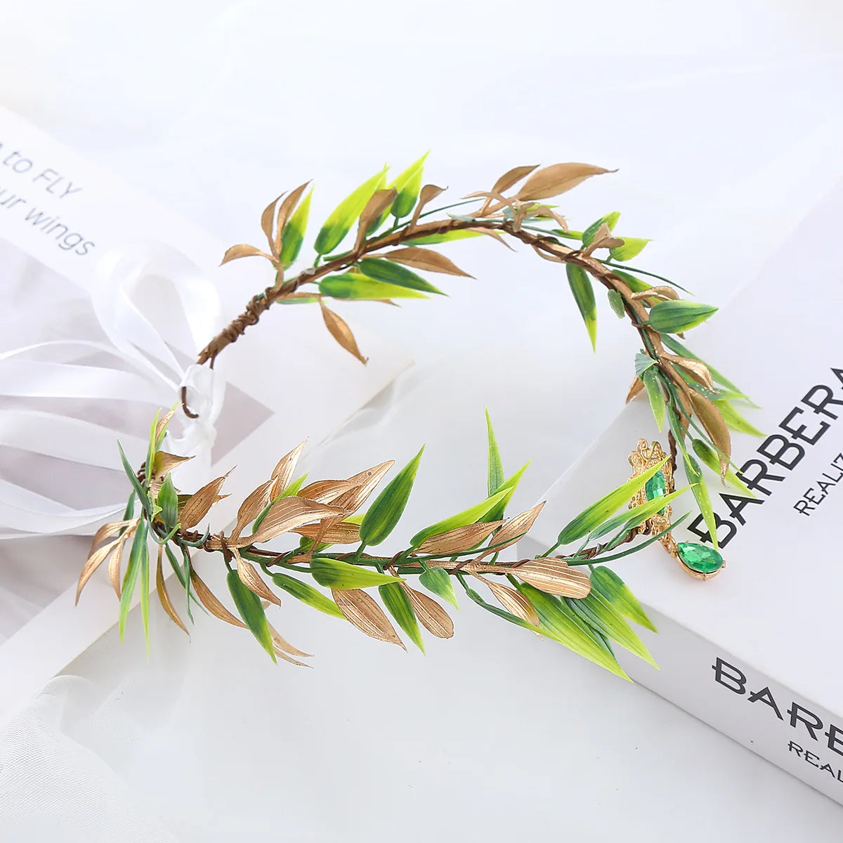 Fairy Crown Headwear Elf Tiara Girl Elven Headpiece Cosplay Costume Circlet Woodland Diadem Wedding Boho Baroque Headband Gifts