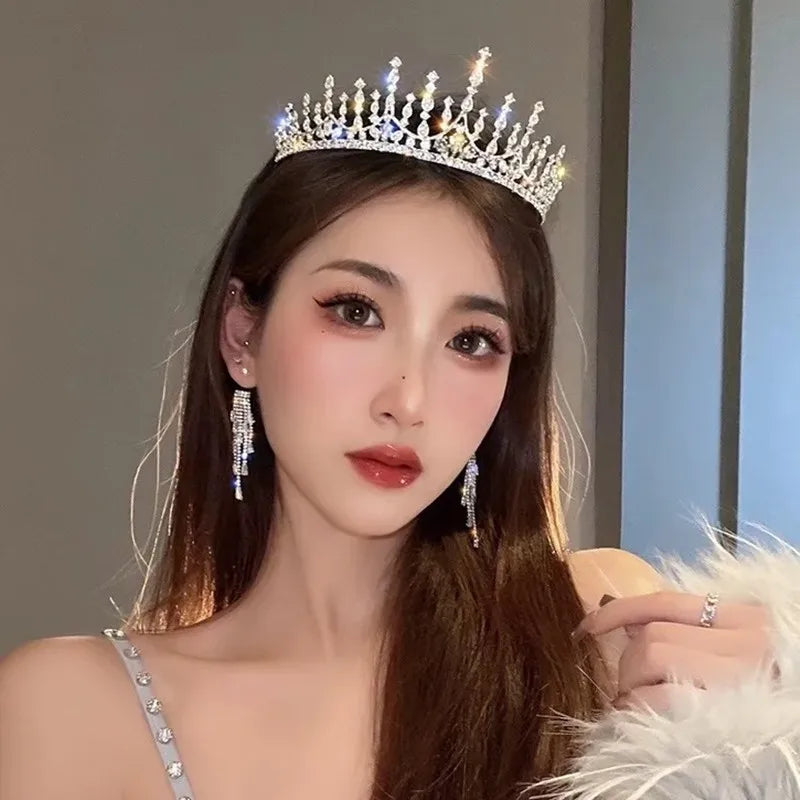 Baroque Vintage Luxury Crown Wedding Headwear For Girl Women's Birthday Party  Princess Children's Hair Jewelry Accessories