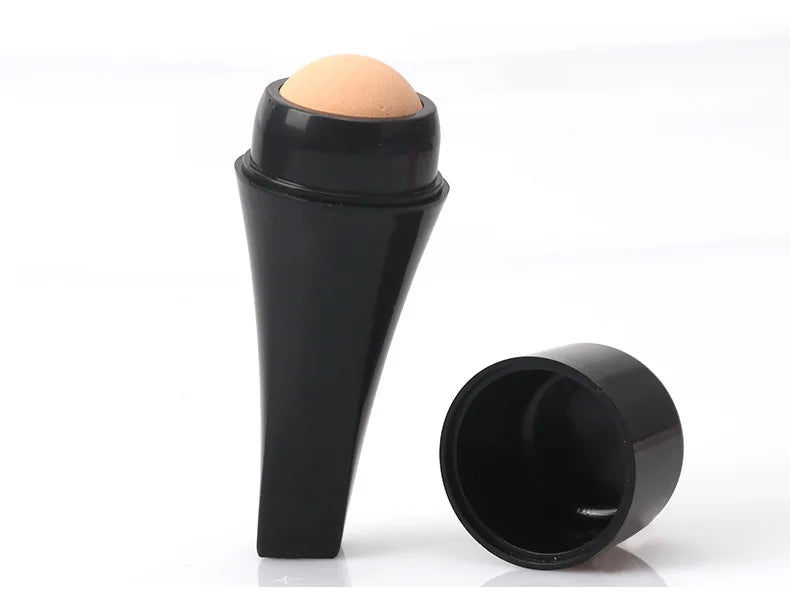 Mini Natural Volcanic Stone Facial Oil Absorbing Roller Removes Fat T-Zone Oil Control Face Matte Makeup Reusable Skin Care Tool