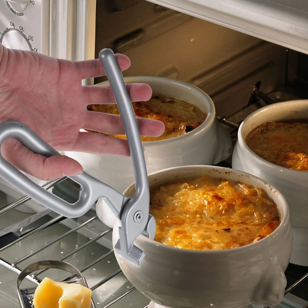 Tray TakerPremium Aluminum Alloy Anti Scalding Bowl Clamp Stone Pot Clamp Kitchen Gadget Household Pot Clip Grey