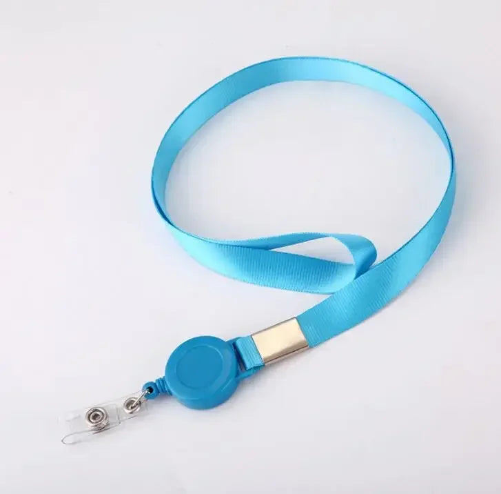 Aluminum Alloy Card Holder Retractable Badge Reel Lanyard Employee Staff Name ID Card Card Holder Business Supplies