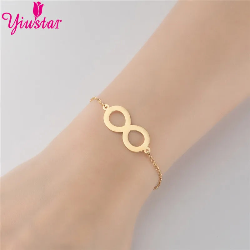 New Simple Christian Cross Stainless Steel Chain Bracelets for Women Men Religious Jewelry Lucky Cuff Bangles Gift Wholesale