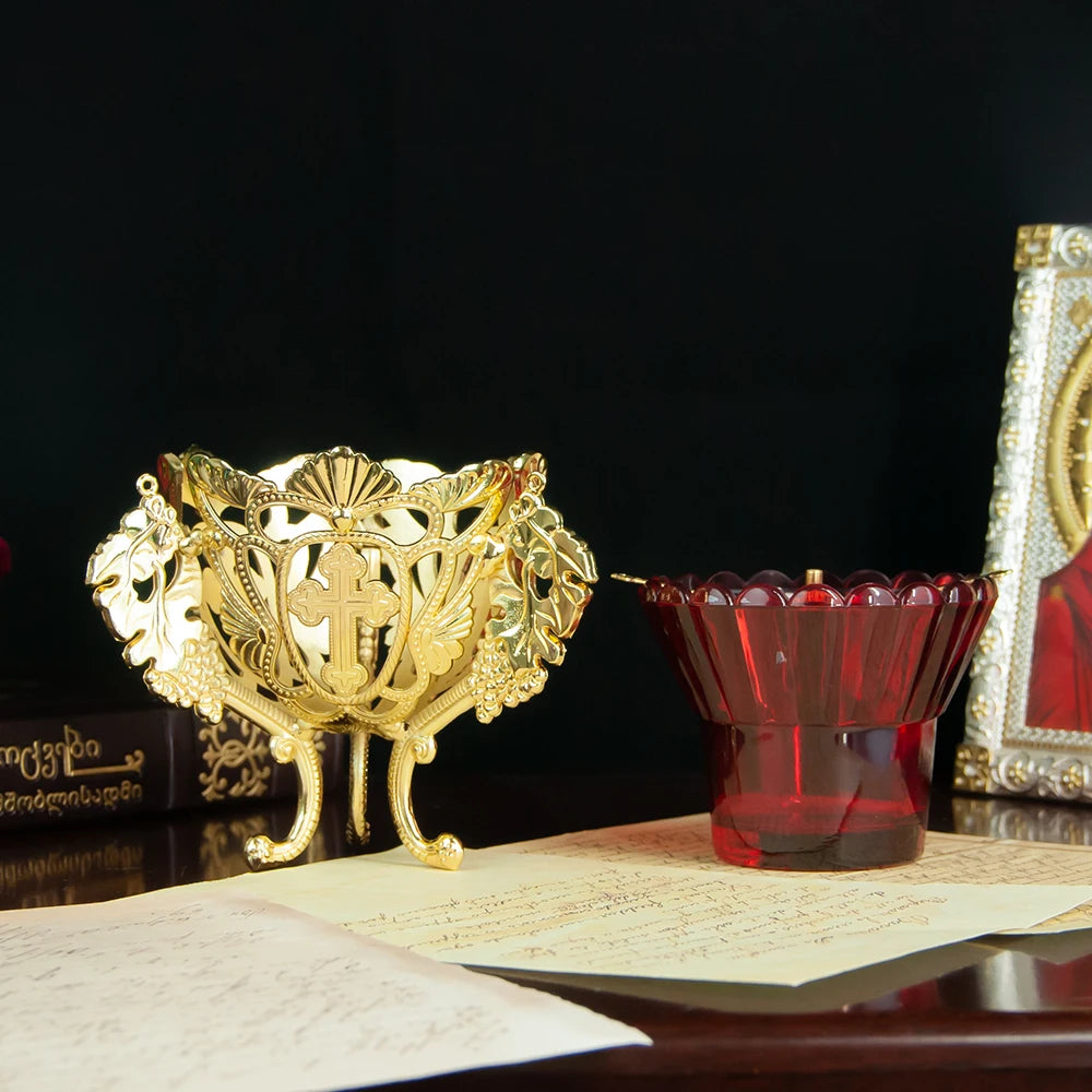 Eastern Orthodox Oil Lamp Orthodox Vigil Oil Lamps Alloy Durable Exquisite Design Church Home Use Православная Лампа