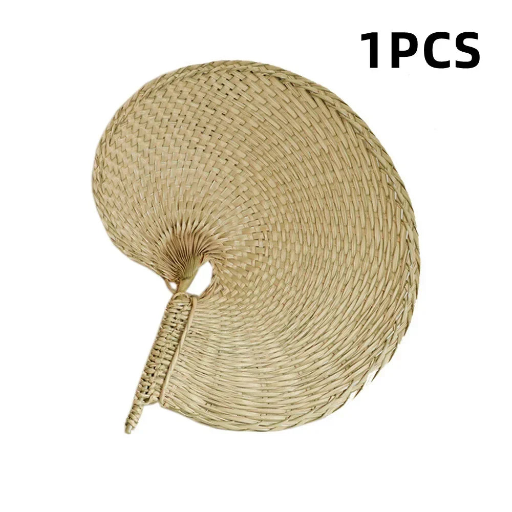 1/10PCS Hand Fans Hand Made Fan Rattan Decoration For Wedding Natural Palm Leaf Woven Fans Wall Art Decor Farmhouse Ornaments