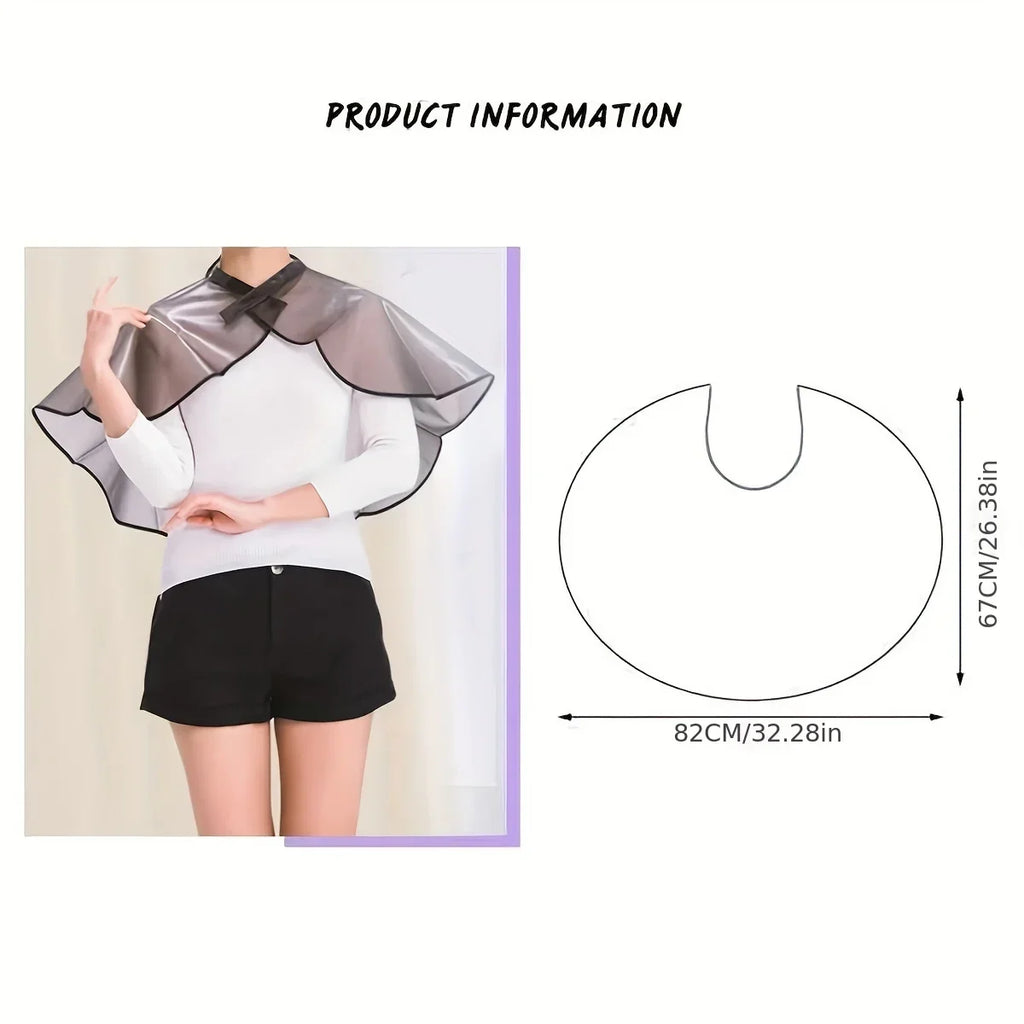 Men's and women's waterproof hair salon shawl, suitable for hairdressing, shampooing, dyeing hair, professional styling apron