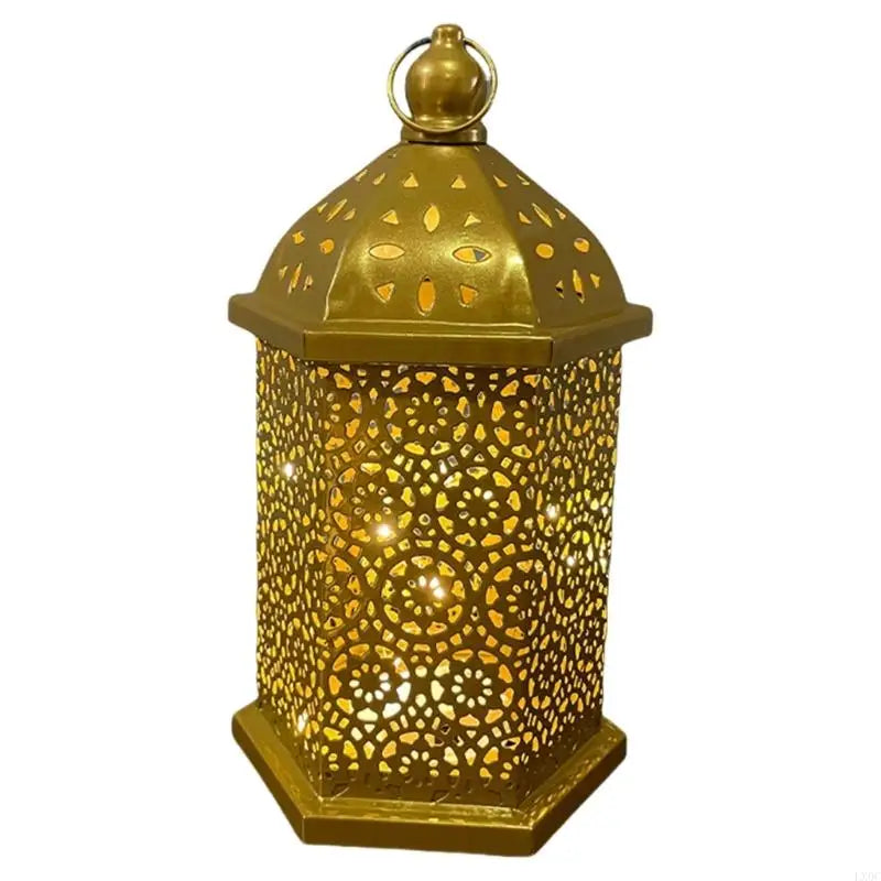 Antique Vintage Hollowed Out Iron LED Lanterns Morocco Metal Hanging Lamp Lighting for Living Room or Bedroom Ambiances