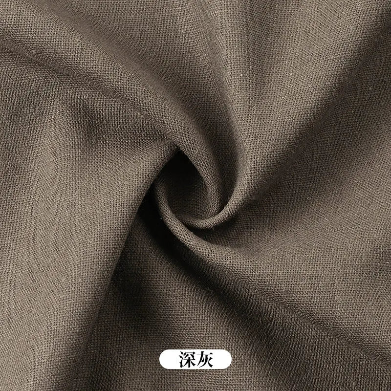 Linen fabric plain color solid color spring and summer linen cloth clothing skirt pants handmade DIY fabric plain linen