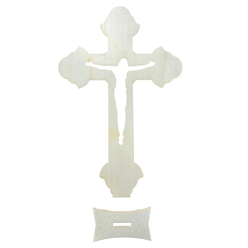 10pcs Small Baptism Decor Rustic Standing Cross for First Communion prayer Wooden Cross Christian Catholic Wood Crosses Crafts